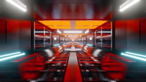 3D Rendering, visualization of a science fiction spaceship