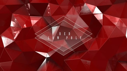 Animated Red Abstract Geometric Polygons Background Loop