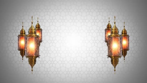 Golden Islamic Lanterns Loop for Ramadan and Eid Celebrations