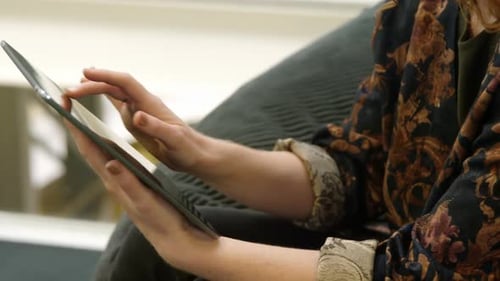 Businesswoman using digital tablet in office 4k