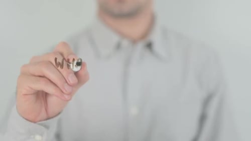 Adult Writes 'What's Your Dream?' on Glass