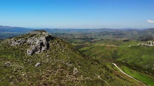 Scenic Aerial View of Green Mountain Landscape