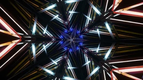 Flackernder VJ Loop-Tunnel DISCO Star 1017