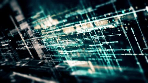 Fundo futurista do HUD de simulação de matriz de dados 11