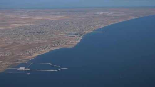 Flying Over the Sea Islands, View From the Plane
