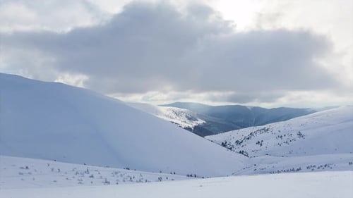 Snowy Mountains and Clouds Timelapse