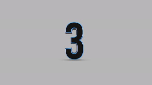 Modern 3D Animated Number Countdown
