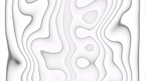 Smooth Abstract Liquid Morphing White Background Animation