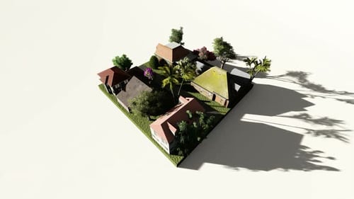 Isometric suburban village
