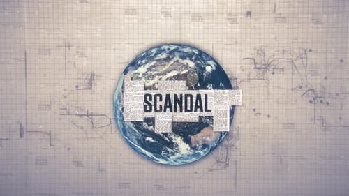 Global Scandal News Reveal With Earth And Newspaper Text