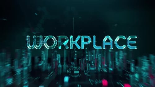 Futuristic Corporate Safety: Digital HUD Interface Title Reveal