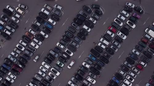 Aerial View of Automobile Parking