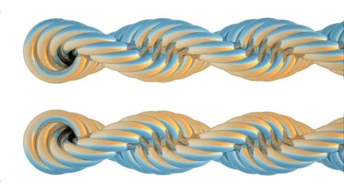 Abstraktes 3D-Rendern Drahtdrehen