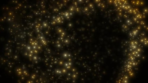 Golden Shimmering Particles Elegant Background Loop