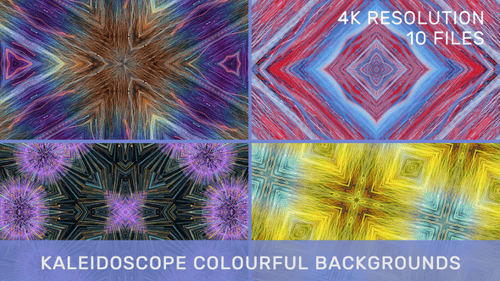 Vibrant Abstract Kaleidoscope Particle Background Loops