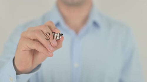 Hand Writing Start the Day Right Message