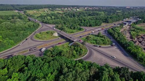 Many Car in Interchange Transportation