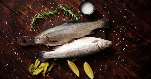 Two Fresh Fish with Lemon and Rosemary