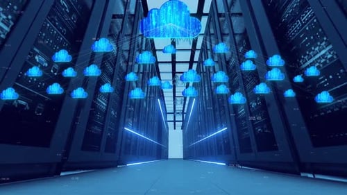 Artificial Intelligence Cloud Computing Big Data Server Room Information Storage Center