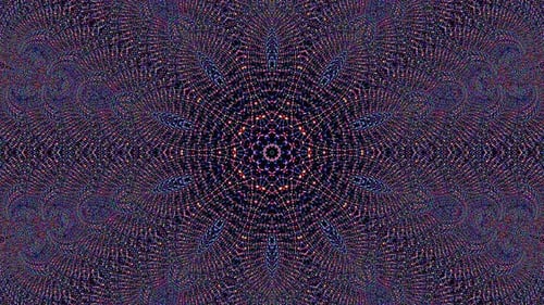 line wave motion, colorful circle shape, on a blue background