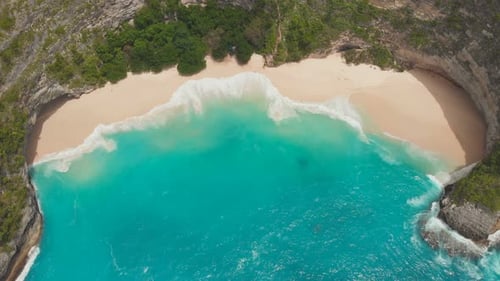 Beautiful Viewpoint of Kelingking Beach in Nusa Penida Island Bali Indonesia