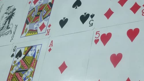 Pokerkarten in einer Gaming-Einrichtung