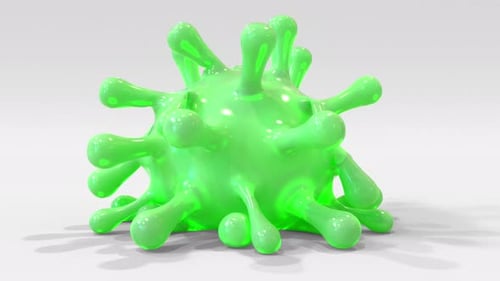 Falling Green Rubber Coronavirus Model