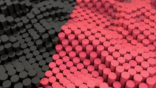 Black Pink Cylinders 141
