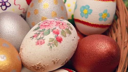 Easter Eggs in a Basket