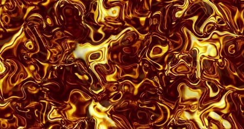 Abstract Fluid Gold Liquid Shimmering Background Animation