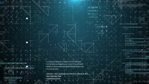 Animated Digital Data Network Background and Flow