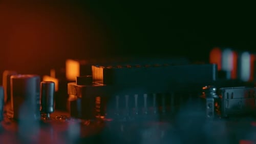 Integrierte Platine mit Prozessor Nahaufnahme