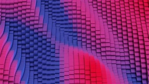 Abstract Waving Cubes Geometric Background Animation