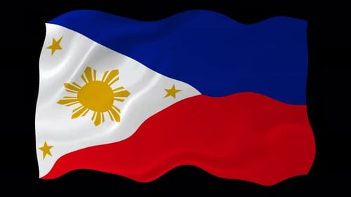 Animated Philippines Flag Waving Loop