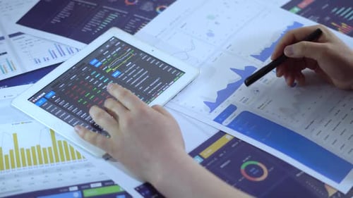 Análisis financiero del mercado de valores de Wall Street Business Finance