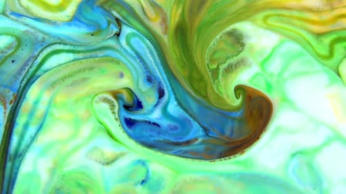 Pintura abstracta de colores brillantes que esparce