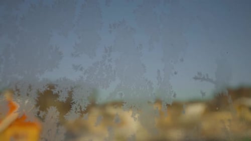 Icy Window Frost Abstract Pattern