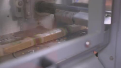 Food Packaging Machine Close Up