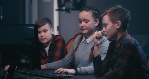 Programmer Students Brainstorming in Class