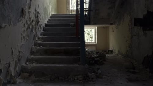 Abandoned Creepy Staircase in Ghost Town Pripyat