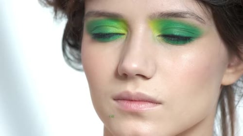 Hand with Brush, Face Makeup.