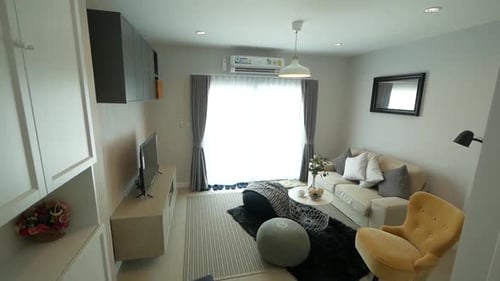 Bright, Modern Living Room Interior Design