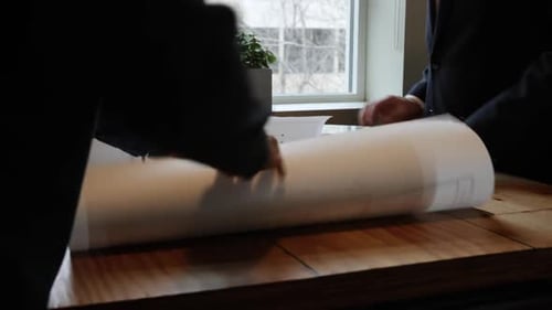 Architects looking at plans