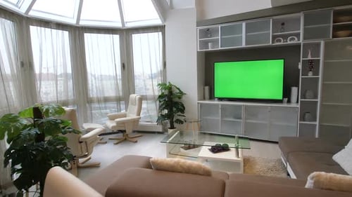 Modern Interior with Green Screen 02