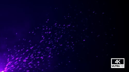 Abstract Digital Purple Particle Sparks Background