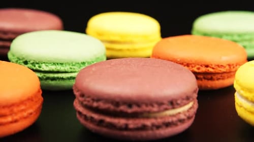 Colorful Macarons Close Up Still Life