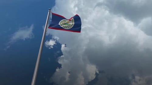 Belize-Flagge wehend - 2K