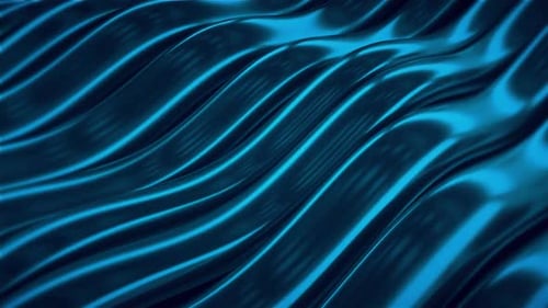 Wavy 3d Blue Metalic Lines