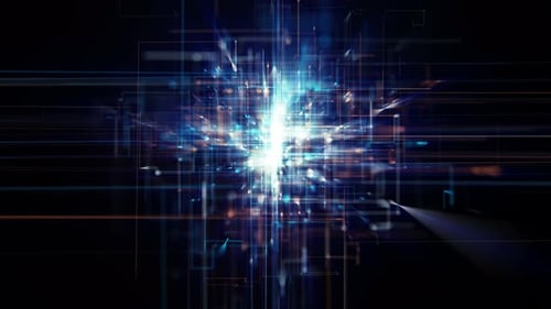 Dynamic Digital Grid Light Burst Network Background