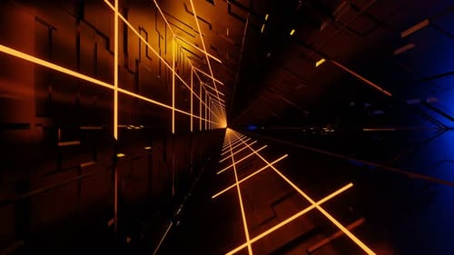 Vj Loop Animation Tunnel Scanner Of The Future 4K H.264